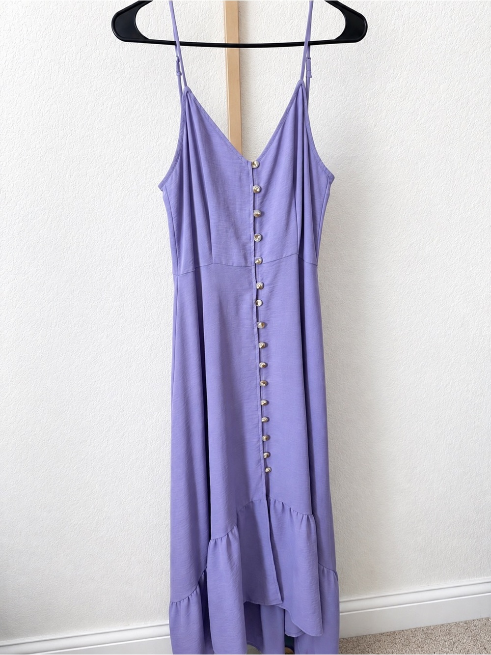 Lavender Button-Front Midi Dress - Women